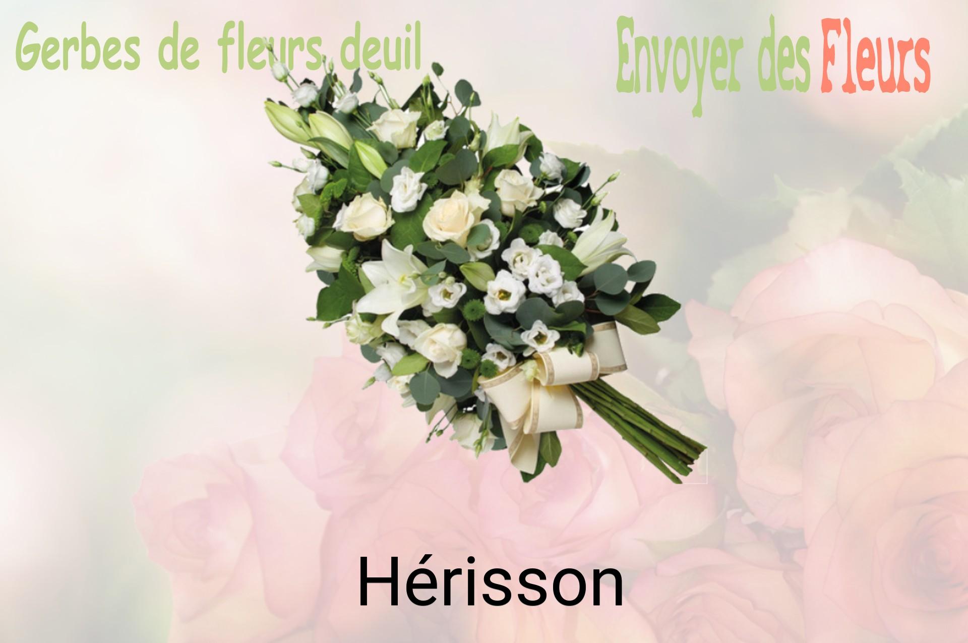 Gerbe de fleurs de deuil livrée à Hérisson